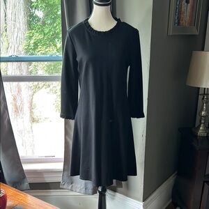 Isaac Mizrahi Black A-Line Long Sleeve Dress